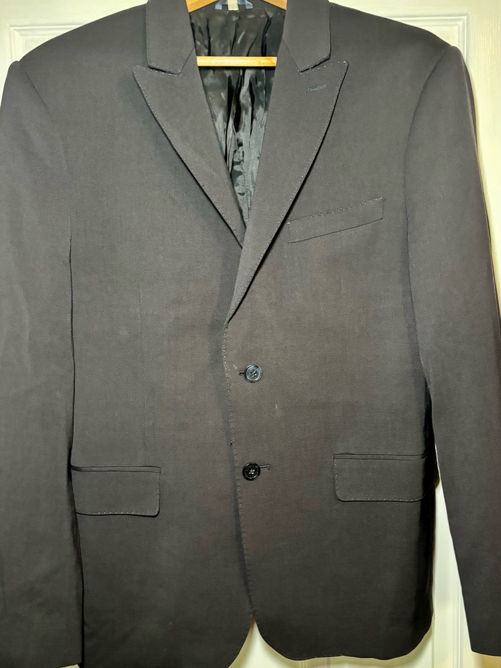 Men's Black Blazer - Classic Two-Button Suit Jacket